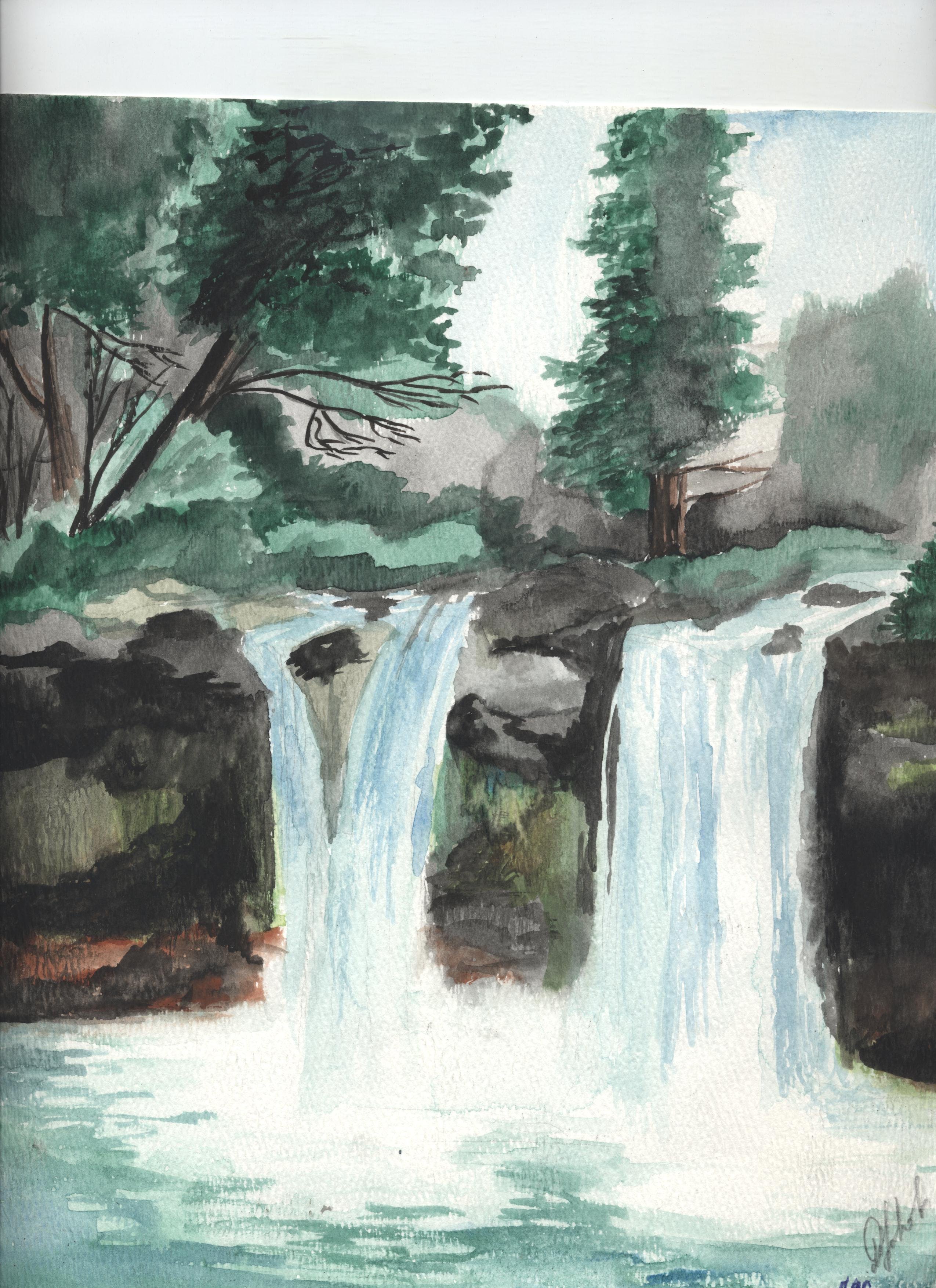2550x3510 Watercolor Peaceful Scenery - Watercolor Scenery