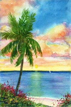 236x354 76 Best Hawaiian Scenes Images Watercolor Paintings - Watercolor Scenes To Paint
