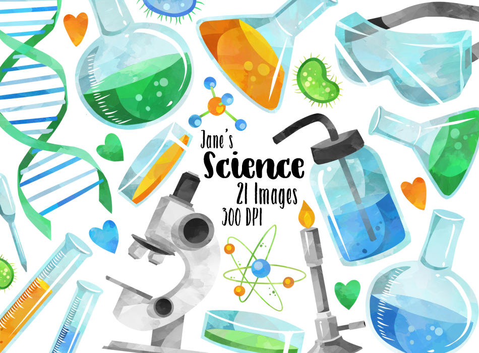 950x700 Watercolor Science Clipart By Digitalartsi - Watercolor Science