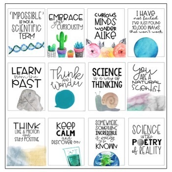 350x350 Classroom Posters - Watercolor Science