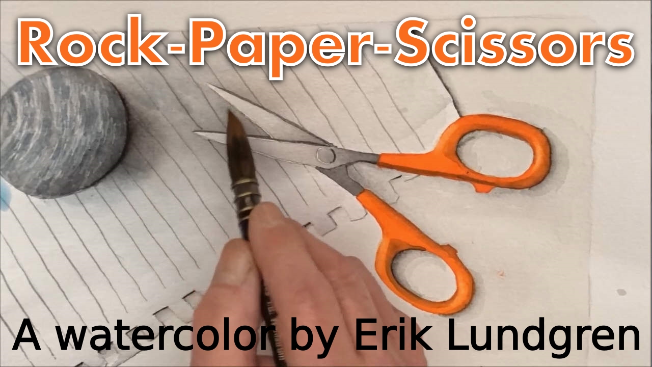1280x720 Rock Paper Scissors - Watercolor Scissors