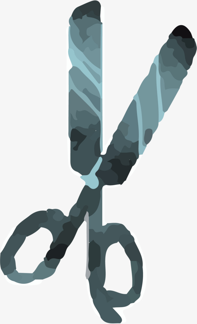 650x1065 Watercolor Scissors Vector, Watercolor Vector, Scissors Vector - Watercolor Scissors