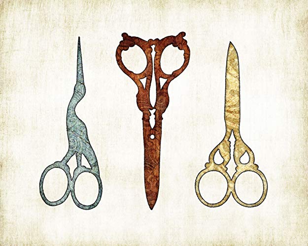 625x500 Scissors Watercolor Art Print By Dan Morris Handmade - Watercolor Scissors