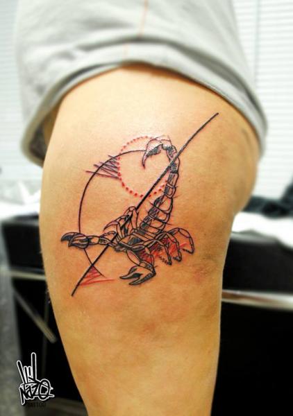 422x600 Black Line Graphic Scorpion Tattoo By Nazo Best Tattoo Ideas Gallery - Watercolor Scorpion Tattoo
