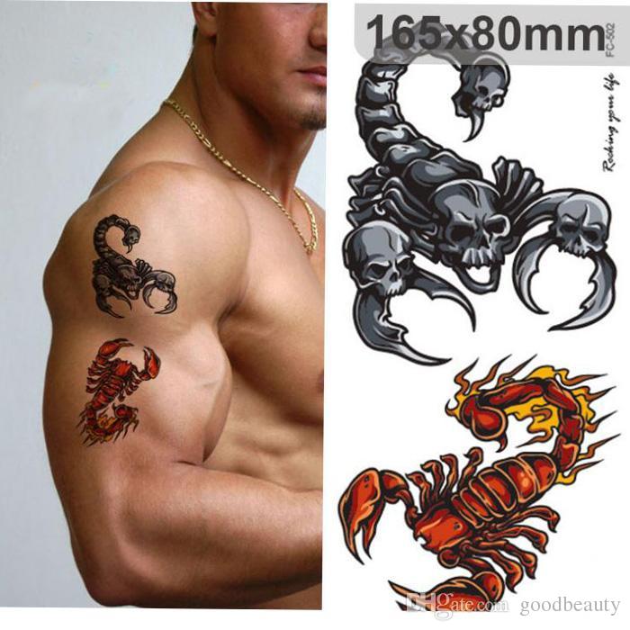 700x700 Body Art D Scorpion Tattoo Stickers Large Back Shoulder Temporary - Watercolor Scorpion Tattoo
