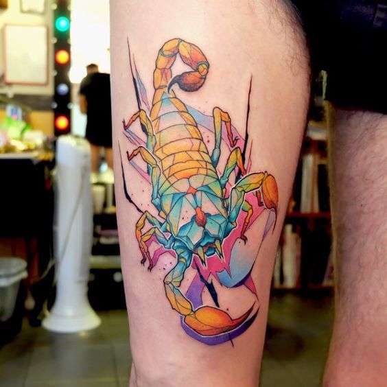 564x564 Scorpion Tattoos For Men Scorpion, Tattoo And Animal - Watercolor Scorpion Tattoo