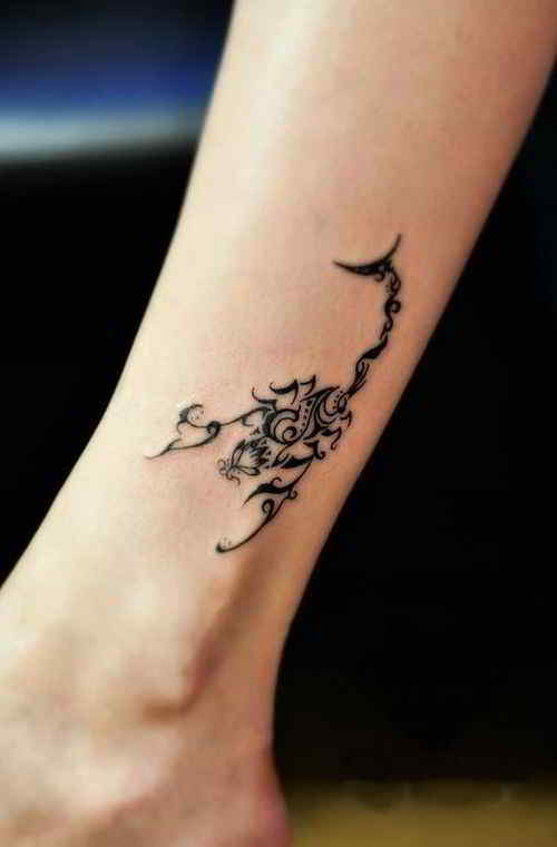 500x761 3d Tribal Scorpion Tattoo - Watercolor Scorpion Tattoo