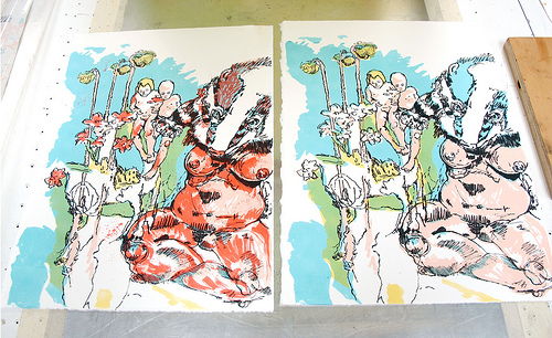 500x306 Orange Barrel Industries Heat Stroke Screen Print - Watercolor Screen Printing