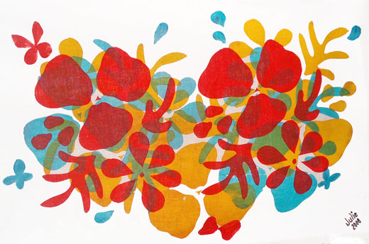 520x344 Screen Print On Fabric Free Art Lessons Amp Gallery With Julie Duell - Watercolor Screen Printing