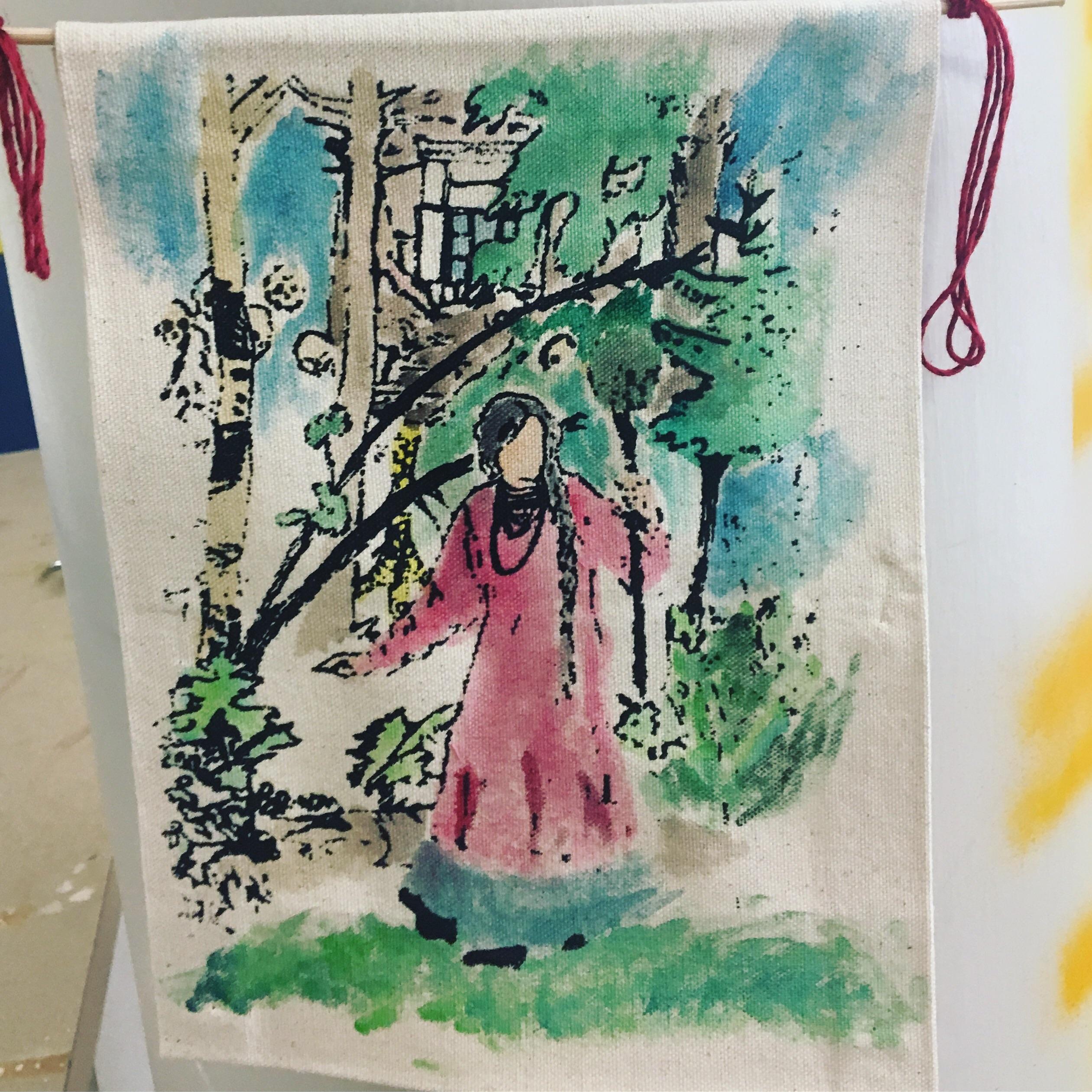 2521x2521 Screen Printing And Watercolor On Duckcloth! (10x 8) Watercolor - Watercolor Screen Printing