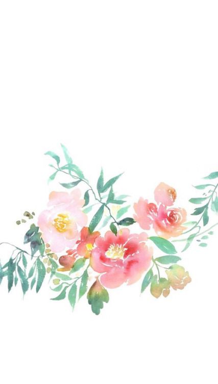 427x750 Watercolor Wallpaper Set ~ Illustrations Floral (1 - Watercolor Screensaver