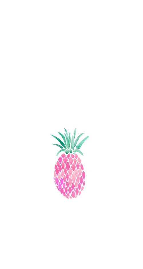 500x936 Watercolor Screensaver Lockscreen Pineapple Pink - Watercolor Screensaver