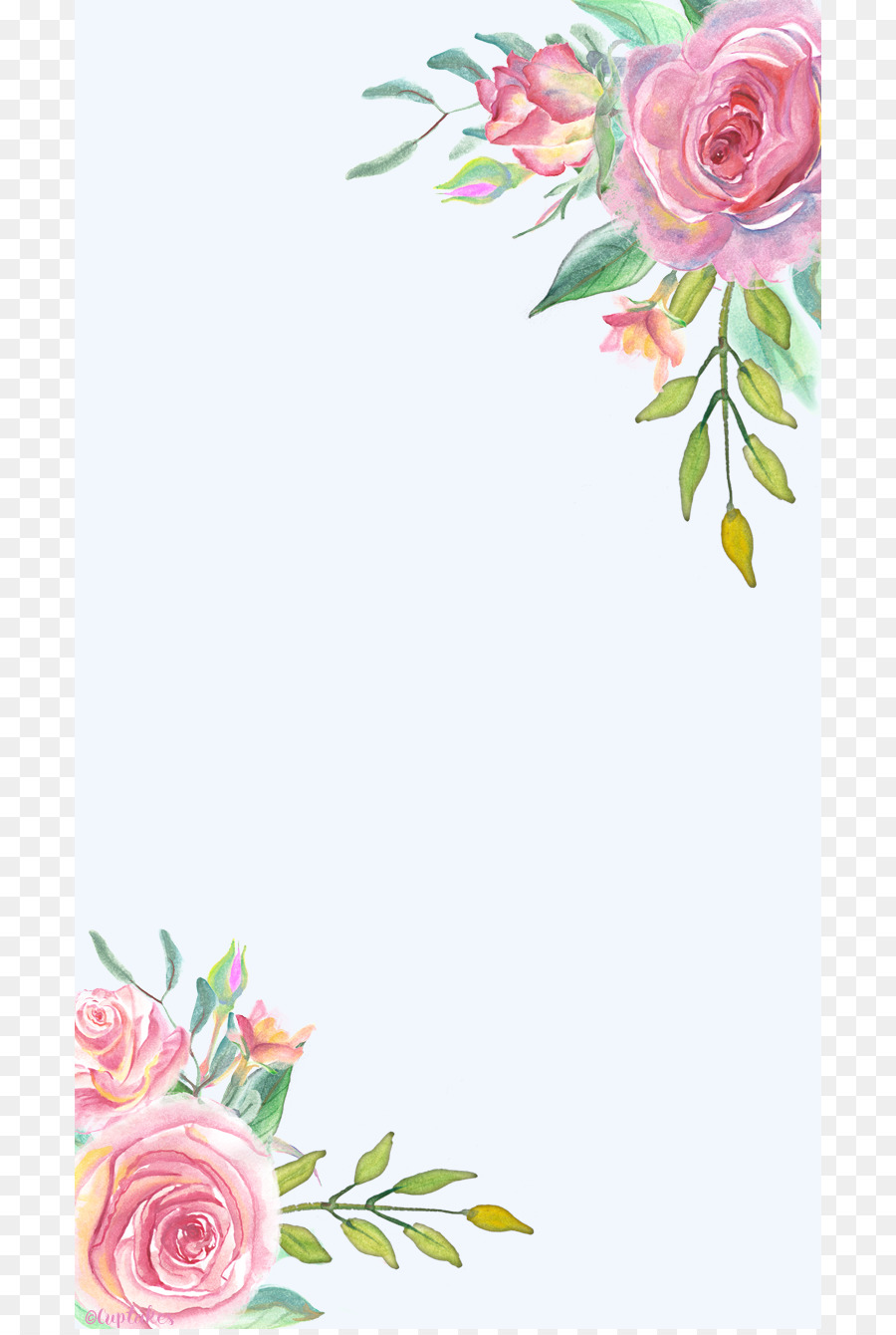 900x1340 Desktop Wallpaper Flower Floral Design Home Screen - Watercolor Screensaver
