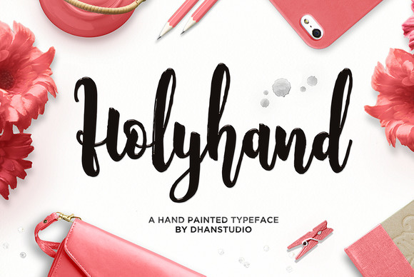 580x388 Holyhand Script Font By Dhan Studio - Watercolor Script Font