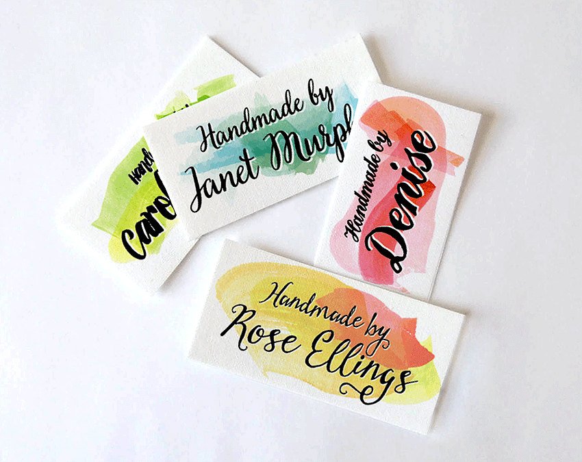 850x675 Watercolor Brush Strokes And Boho Script Fonts Custom Fabric - Watercolor Script Font