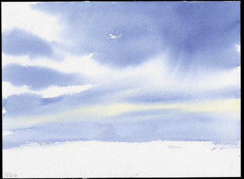 500x368 A Less Is More Approach To Painting Atmospheric Sea And Sky By - Watercolor Sea