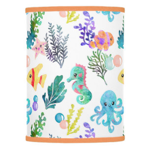 307x307 Ocean Animals Lamp Shades Zazzle - Watercolor Sea Animals