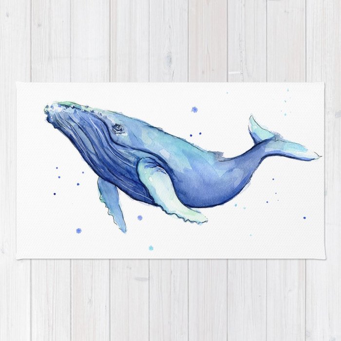 700x700 Nursery Art Print Humpback Whale Watercolor Painting Sea Creatures - Watercolor Sea Creatures