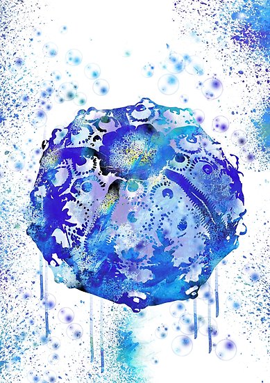 389x550 Sea Urchin, Ocean Art, Sea Life, Watercolor Sea Urchin Posters By - Watercolor Sea Life