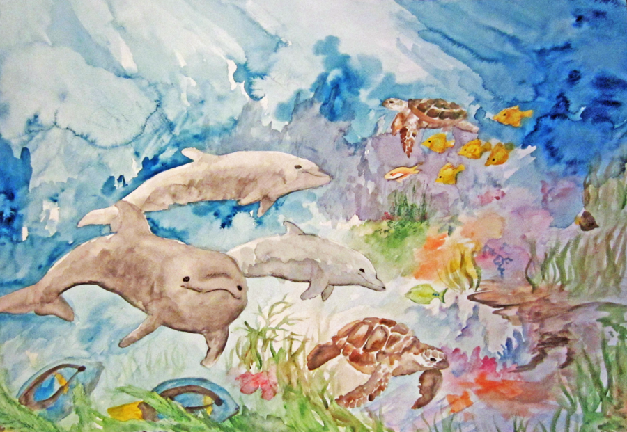 900x621 Watercolor Sea Life By Denniah - Watercolor Sea Life
