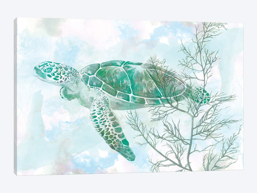 1000x750 Watercolor Sea Turtle Ii Canvas Wall Art By Studio W Icanvas - Watercolor Sea Turtle