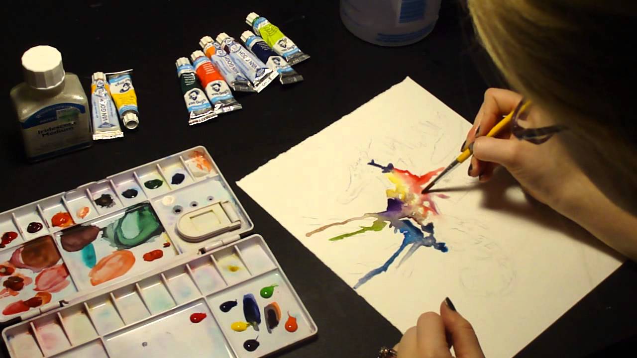 1280x720 Seahorse - Watercolor Seahorse