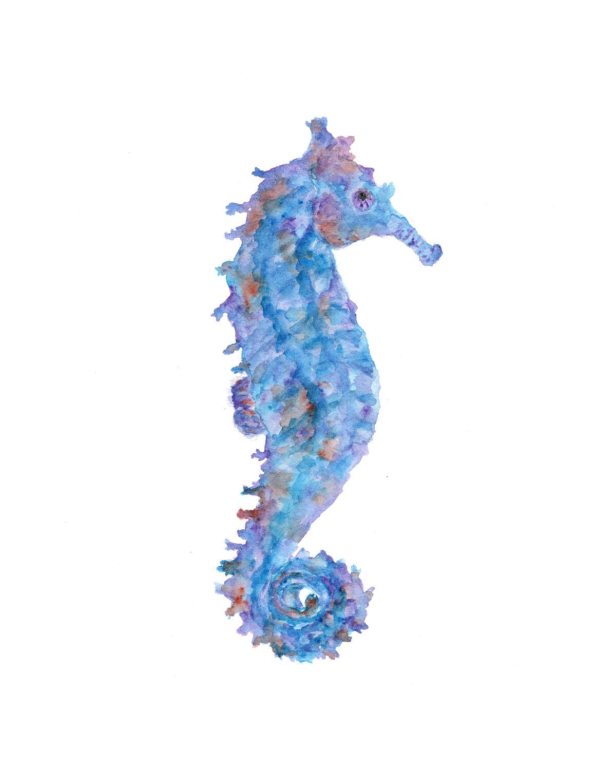 1200x1500 Watercolour Painting Of Fish - Watercolor Seahorse