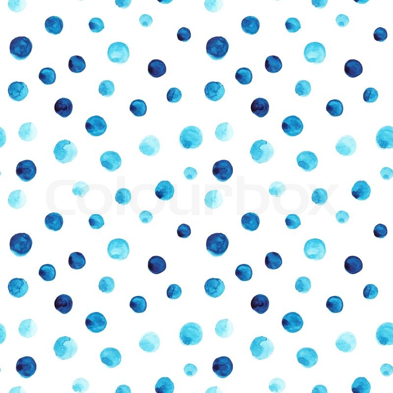 800x800 Vector Watercolor Circles Seamless Pattern (Tiled). Retro Hand - Watercolor Seamless Pattern