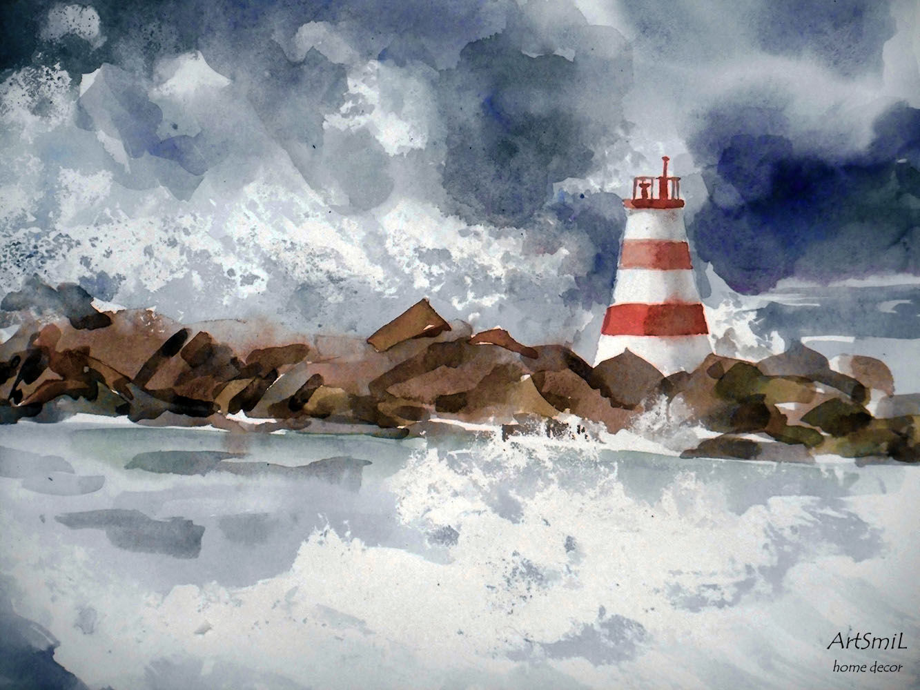 1333x1000 Picture. Watercolor. Seascape. Painting Watercolor Shop Online - Watercolor Seascape