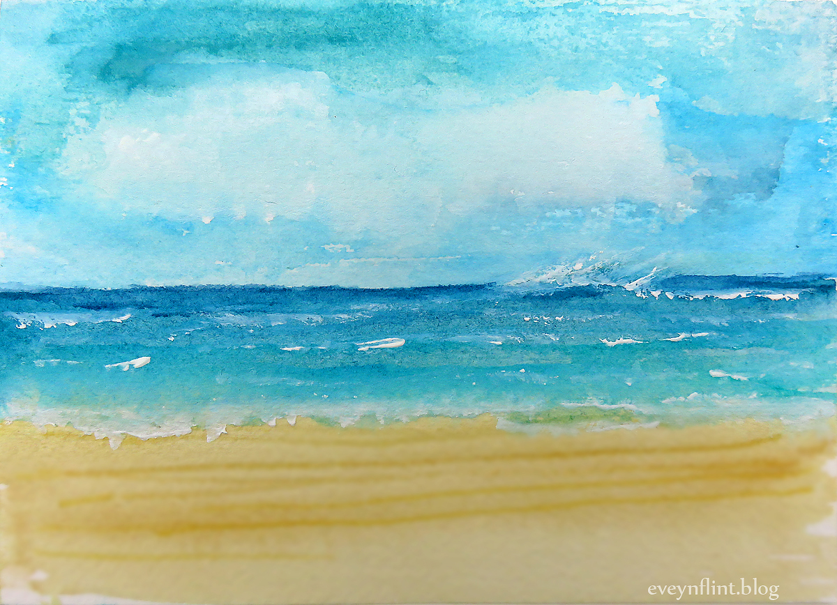 1200x868 Quick Watercolour Seascapes Evelynflint.blog - Watercolor Seascape