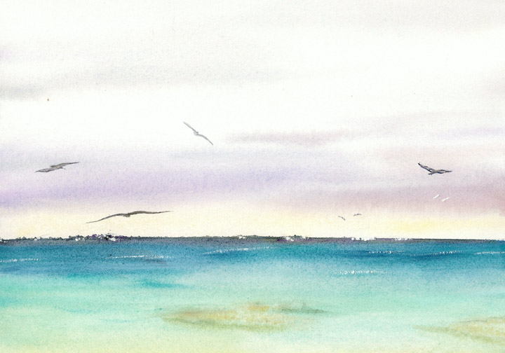 720x504 Seascape Watercolor Paintings By Douglas Winslow - Watercolor Seascape