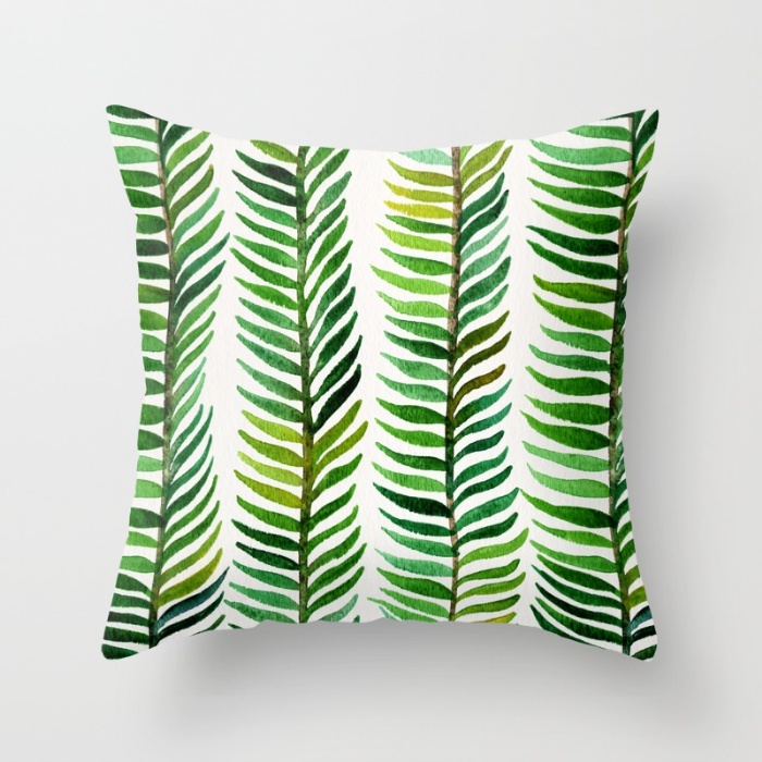 700x700 Watercolor Seaweed Throw Pillow De La Pura Vida - Watercolor Seaweed