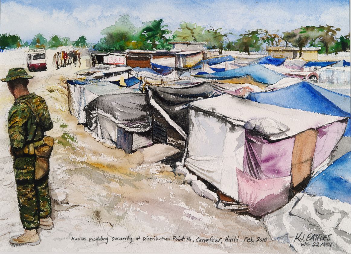 1162x840 Name Marine Providing Security - Watercolor Security