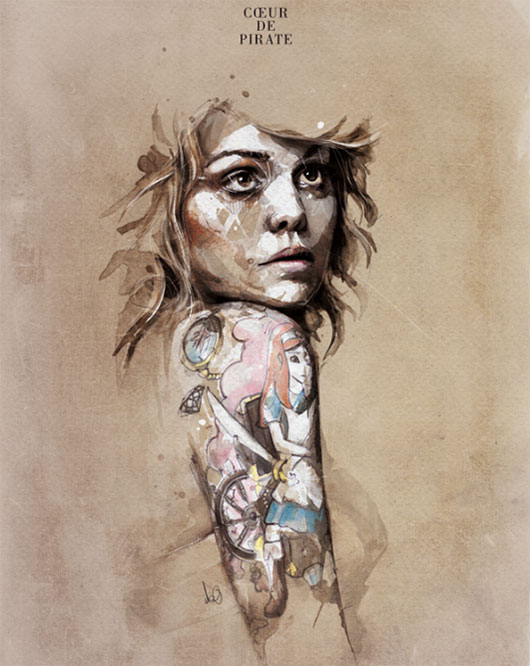 530x666 Runny Paints Modern Watercolor Portraits The Jotform Blog - Watercolor Self Portrait