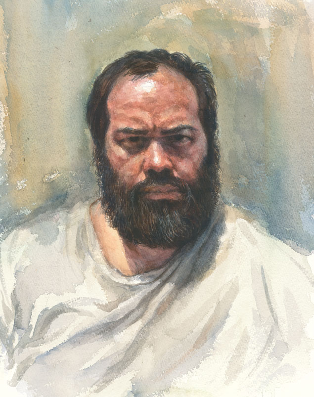 635x803 Self Portrait Watercolor March 2013 By Grobles63 - Watercolor Self Portrait