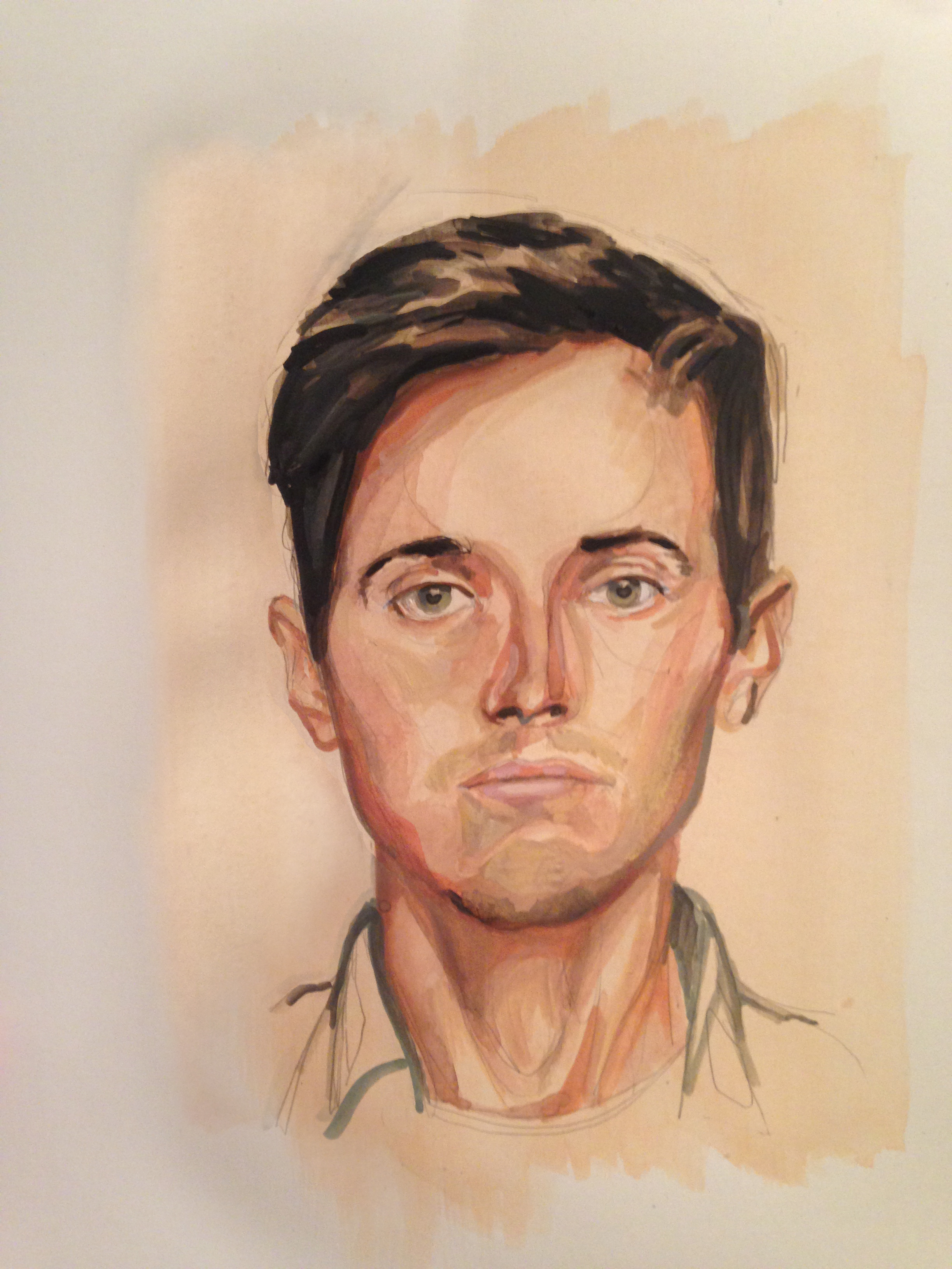 2448x3264 Self Portrait Alden Leonard Creative - Watercolor Self Portrait