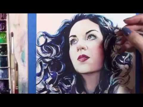 480x360 Watercolor Self Portrait - Watercolor Self Portrait