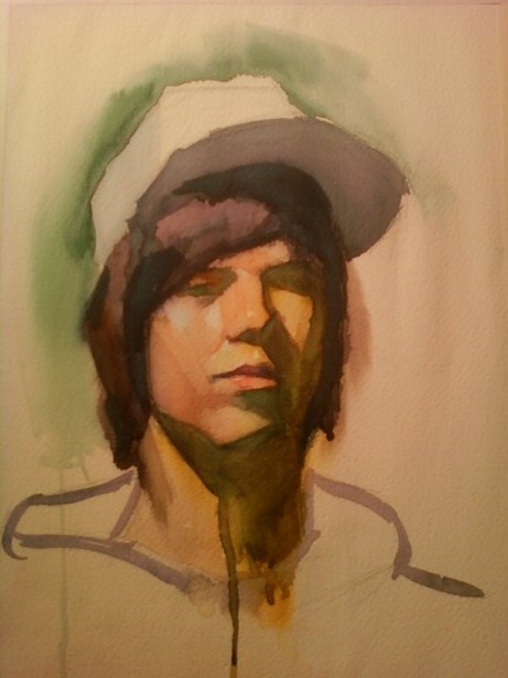 461x615 Watercolor Self Portrait By Nateseay - Watercolor Self Portrait