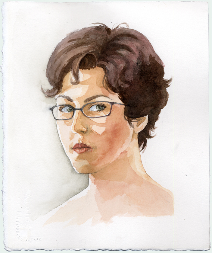 704x838 Watercolor Self Portrait 2 By Umetnica - Watercolor Self Portrait