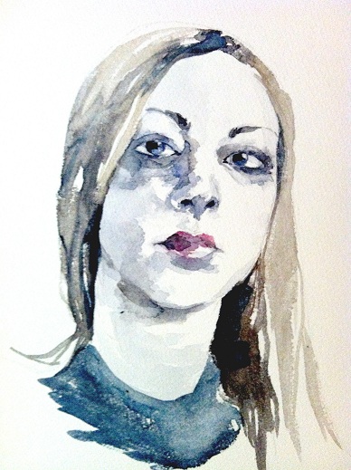 388x519 Self Portrait Laura Jean Illustrations - Watercolor Self Portrait