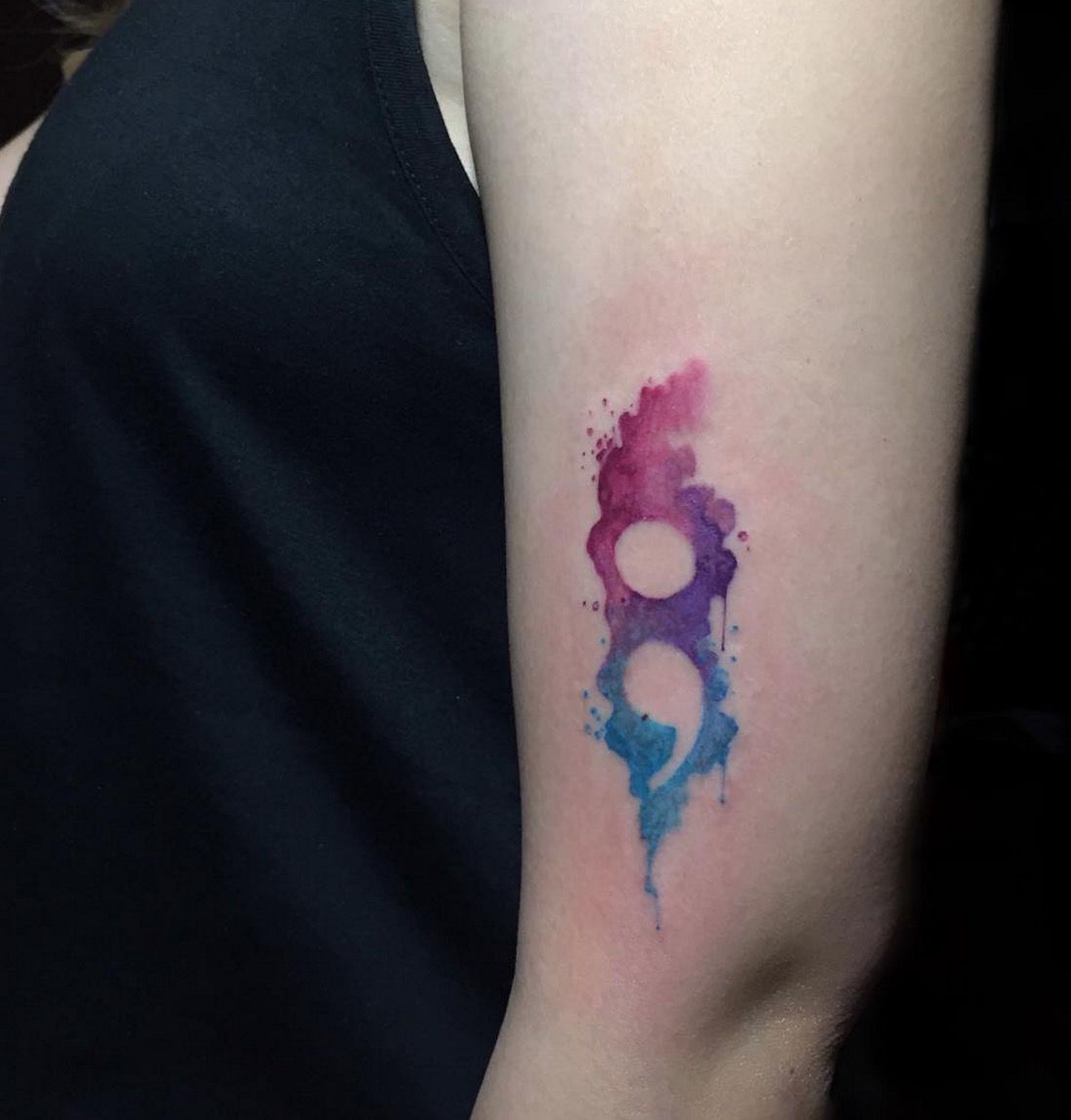 1098x1148 Voor Wie Op Zoek Is Naar Een Unieke Tatoeage Met Meer Kleur, Zijn - Watercolor Semicolon