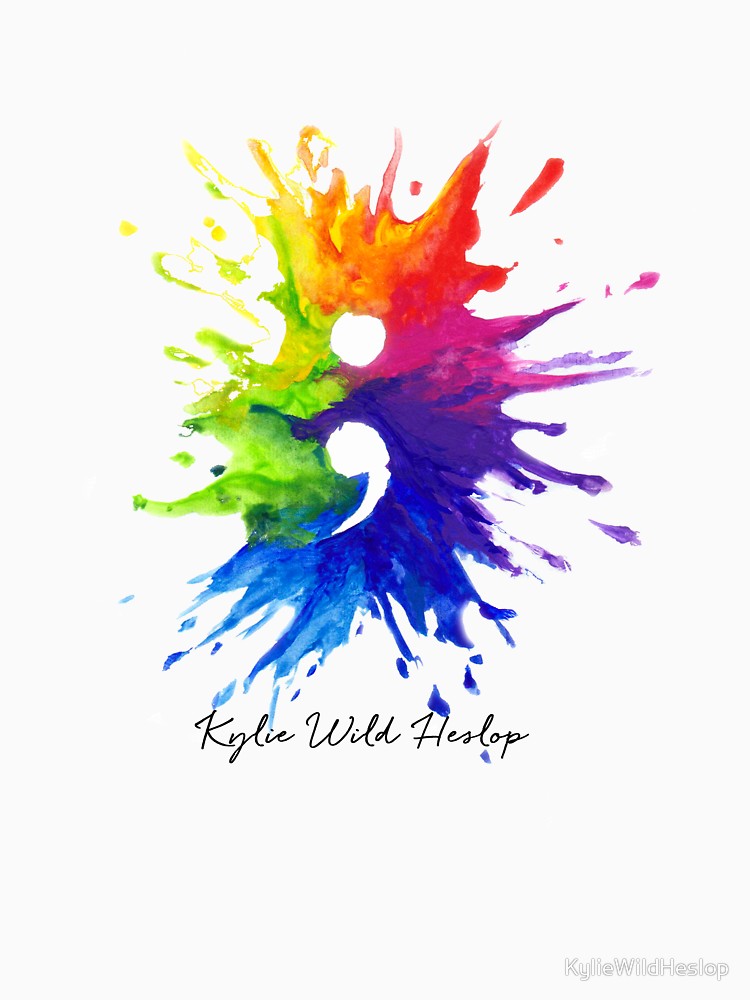 750x1000 Watercolor Semi Colon Project Rainbow Splash, Hand Painted Design - Watercolor Semicolon