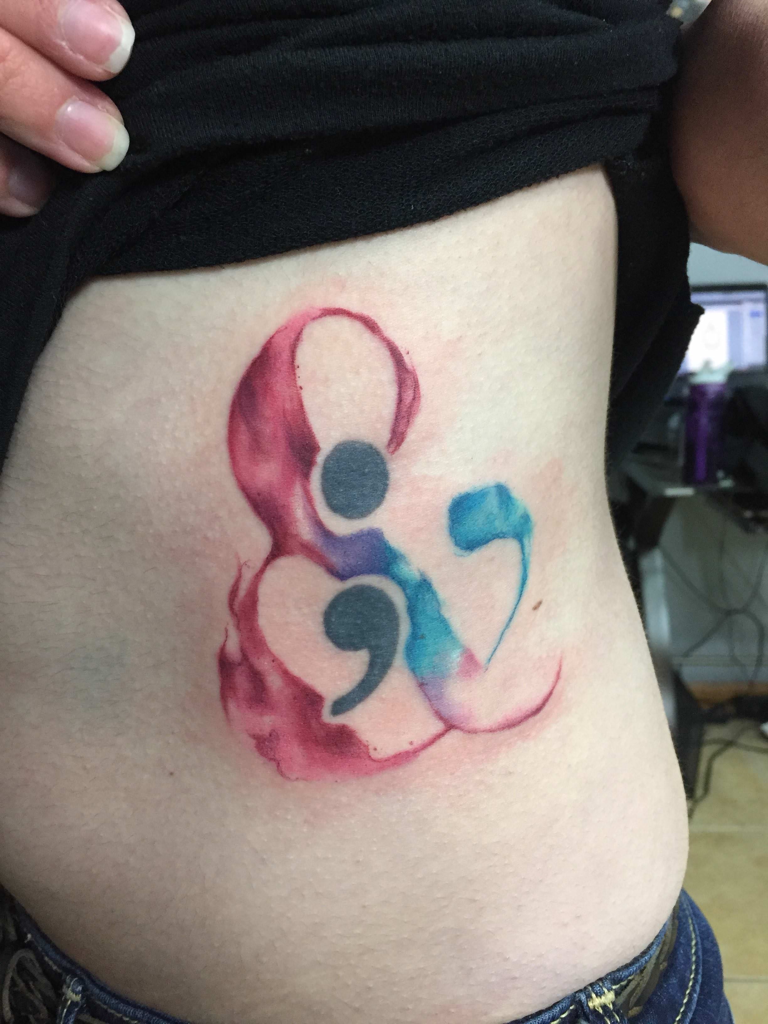 2448x3264 Watercolor Ampersand (Addition To Semicolon) By Adam Zimmer - Watercolor Semicolon