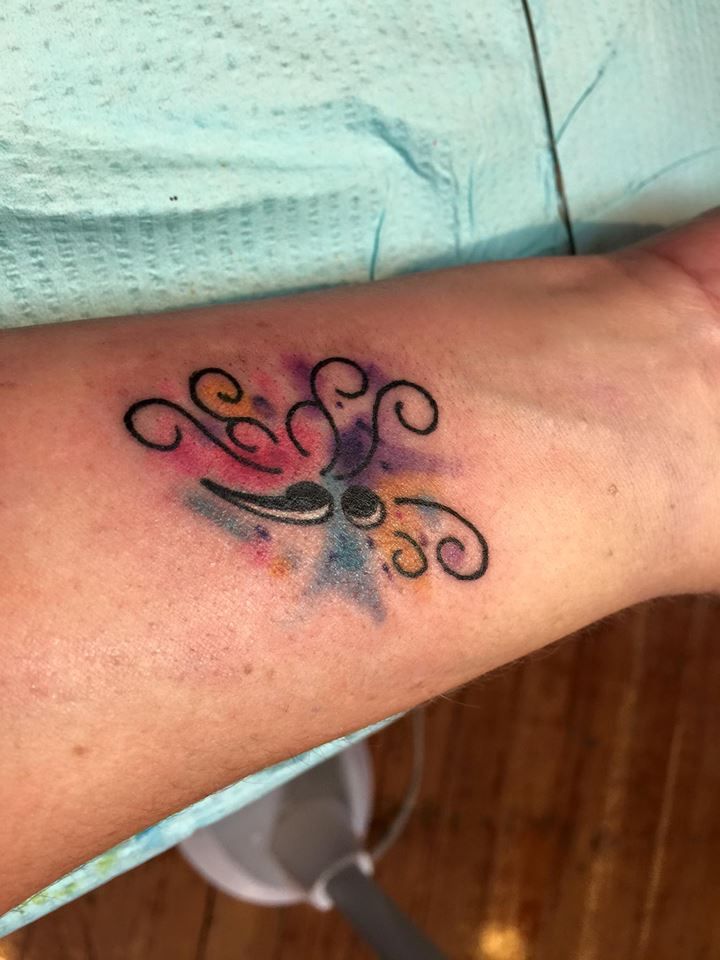 720x960 Semicolon Butterfly Watercolor - Watercolor Semicolon