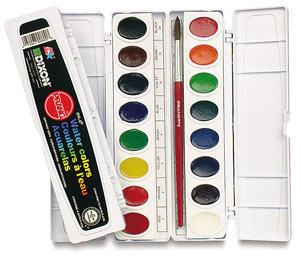300x261 Prang Watercolor Set Oval 16 Color Pan Set - Watercolor Set