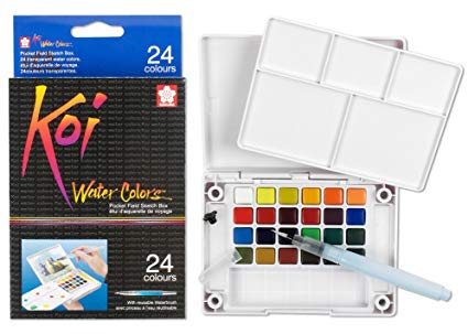 425x303 Sakura Xncw 24n, 24 Assorted Watercolors Field Sketch - Watercolor Set