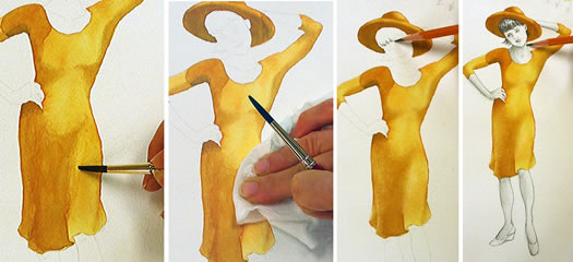 525x240 How To Paint Darks And Shadows In Watercolor By Mara Mattia - Watercolor Shading