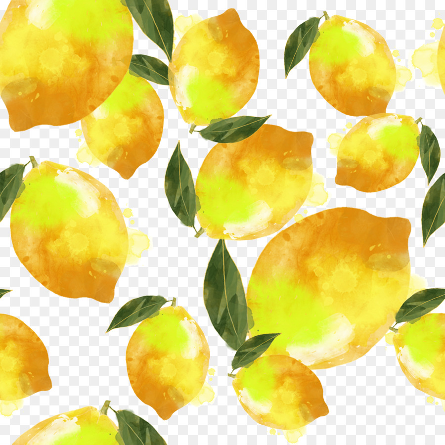 900x900 Lemon Watercolor Painting Yellow - Watercolor Shading