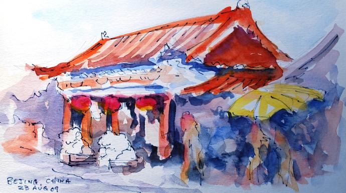 690x386 Local Artist To Share Watercolor Sketches And Techniques - Watercolor Shading Techniques
