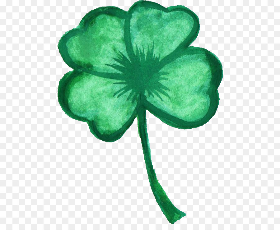 900x740 Shamrock Four Leaf Clover - Watercolor Shamrock